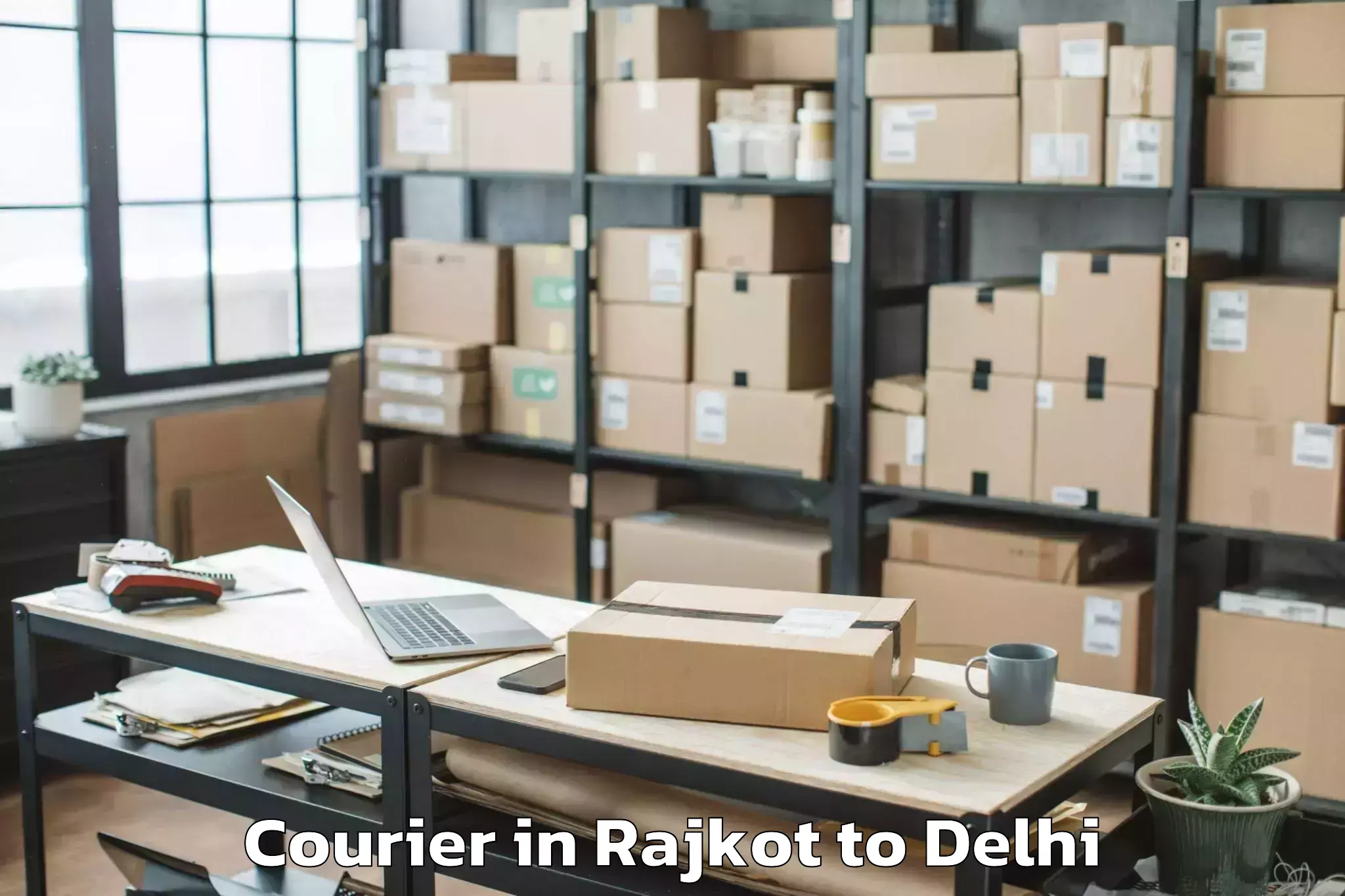 Leading Rajkot to Delhi Technological University Courier Provider